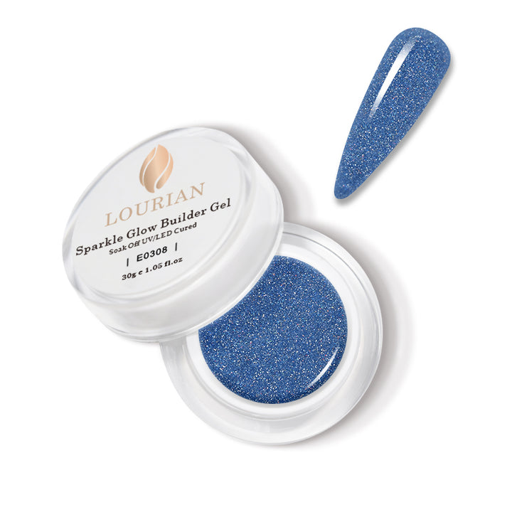 Glacial Blue | Sparkle Glow Builder Gel