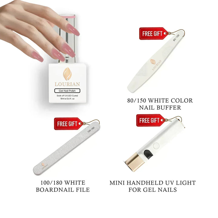 Gel Polish Starter Kit | 6 Super Metallic Gel + Base & Top Coat - Lourian® Official Store