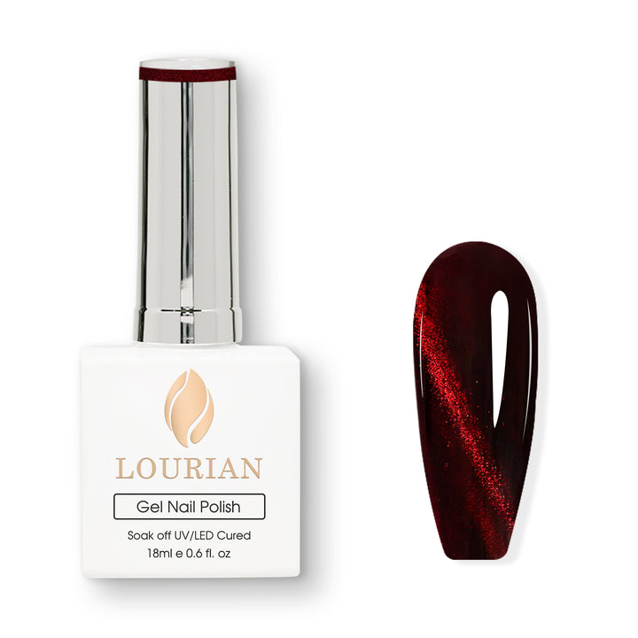 Satin Rouge | Ruby Flame Cat Eye Gel