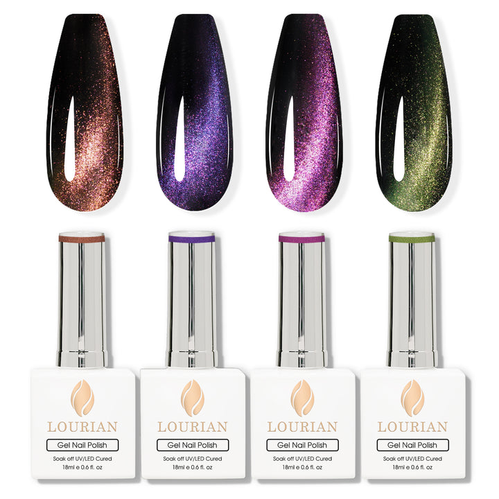 Lot de 4 x 18 ml | Gel œil de chat cosmique 5D