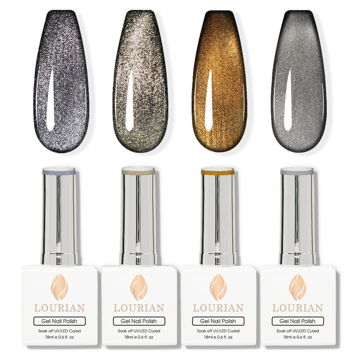 Lot de 4 gels pour les yeux Prism Flash Cat Eye Gel de 18 ml | Coffret 1