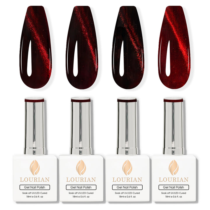4*18ml | Ruby Flame Cat Eye Gel Bundle