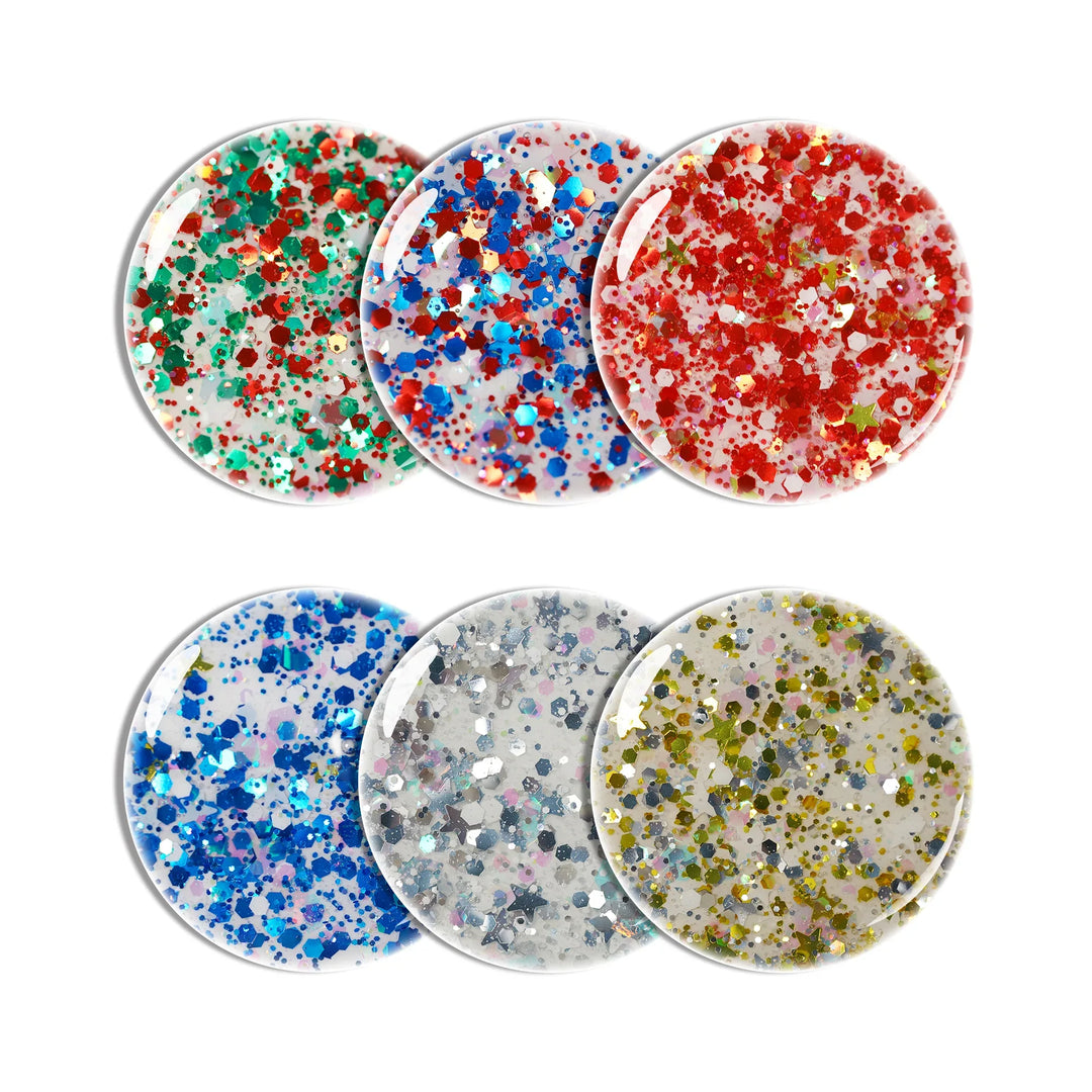 Gel Polish Starter Kit | 6 Christmas Glitter Gel + Base & Top Coat - Lourian® Official Store