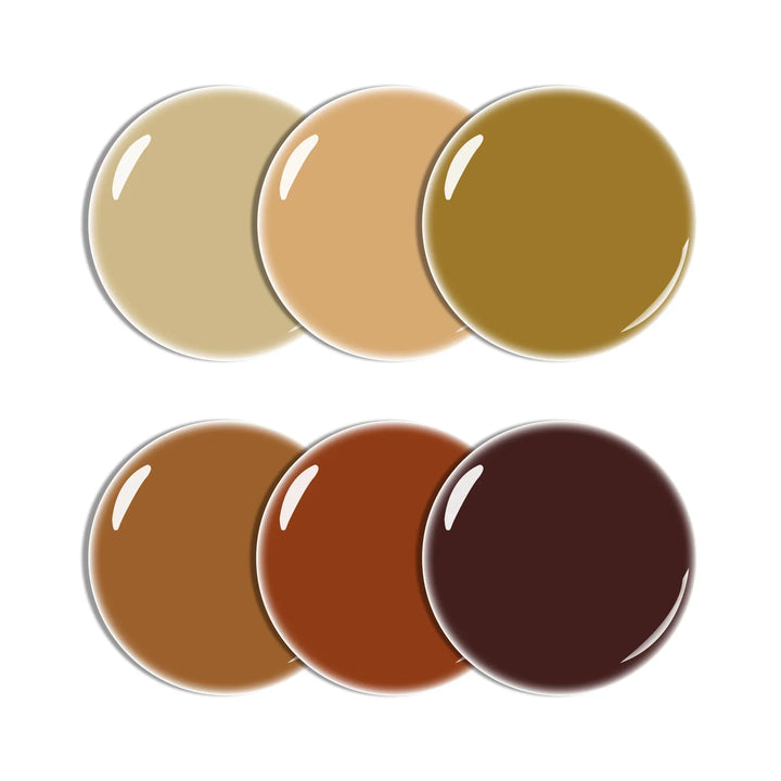 Gel Polish Starter Kit | 6 Brown Colors Gel + Base & Top Coat - Lourian® Official Store