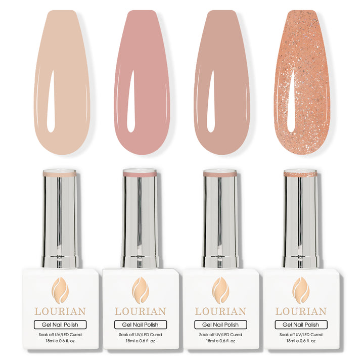 4*18ml | 3 Nude + 1 Nude Glitter Colors