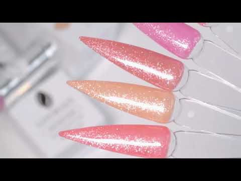 8*18ml | 8 Nude Pink Glitter Gel Polish Set